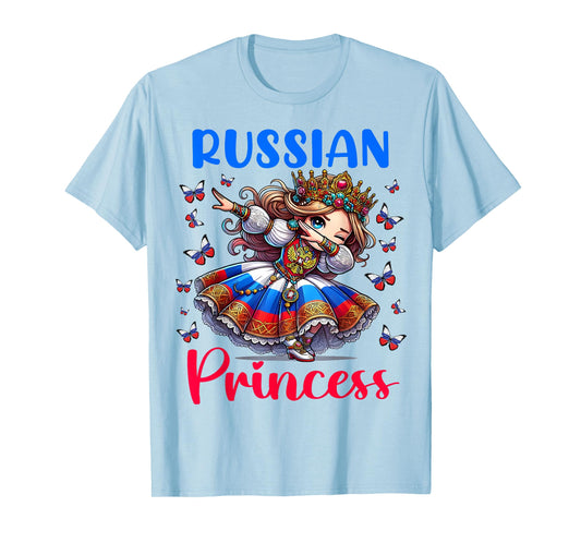 Russian Princess Dab Girl Flag Dress Heritage for Kids T-Shirt