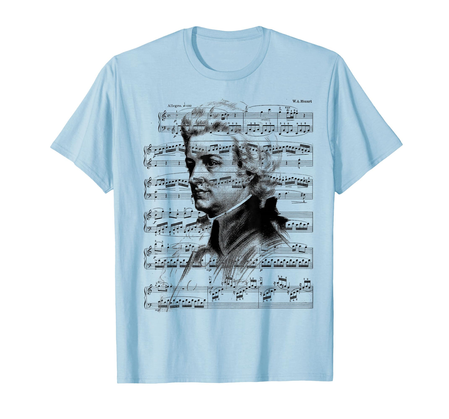 Wolfgang Amadeus Mozart Composer Pianist Mozart sheet music T-Shirt