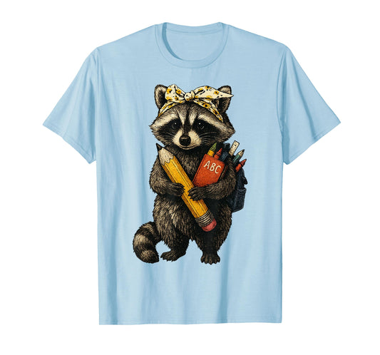 Back To School Raccoon teachers Student kids T-Shirt