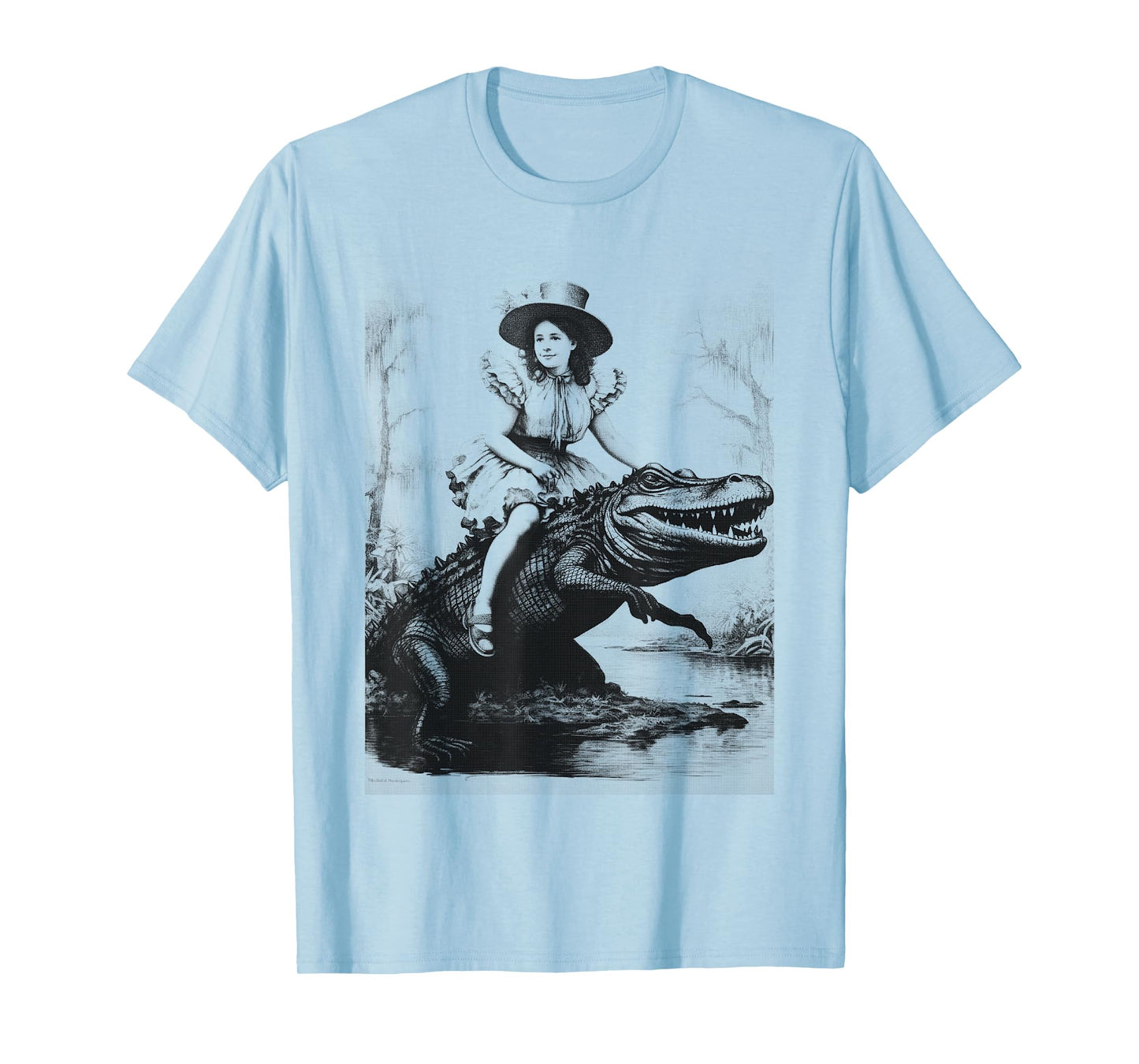 Girl Riding Alligator | Weird Funny Florida Crocodile Meme T-Shirt