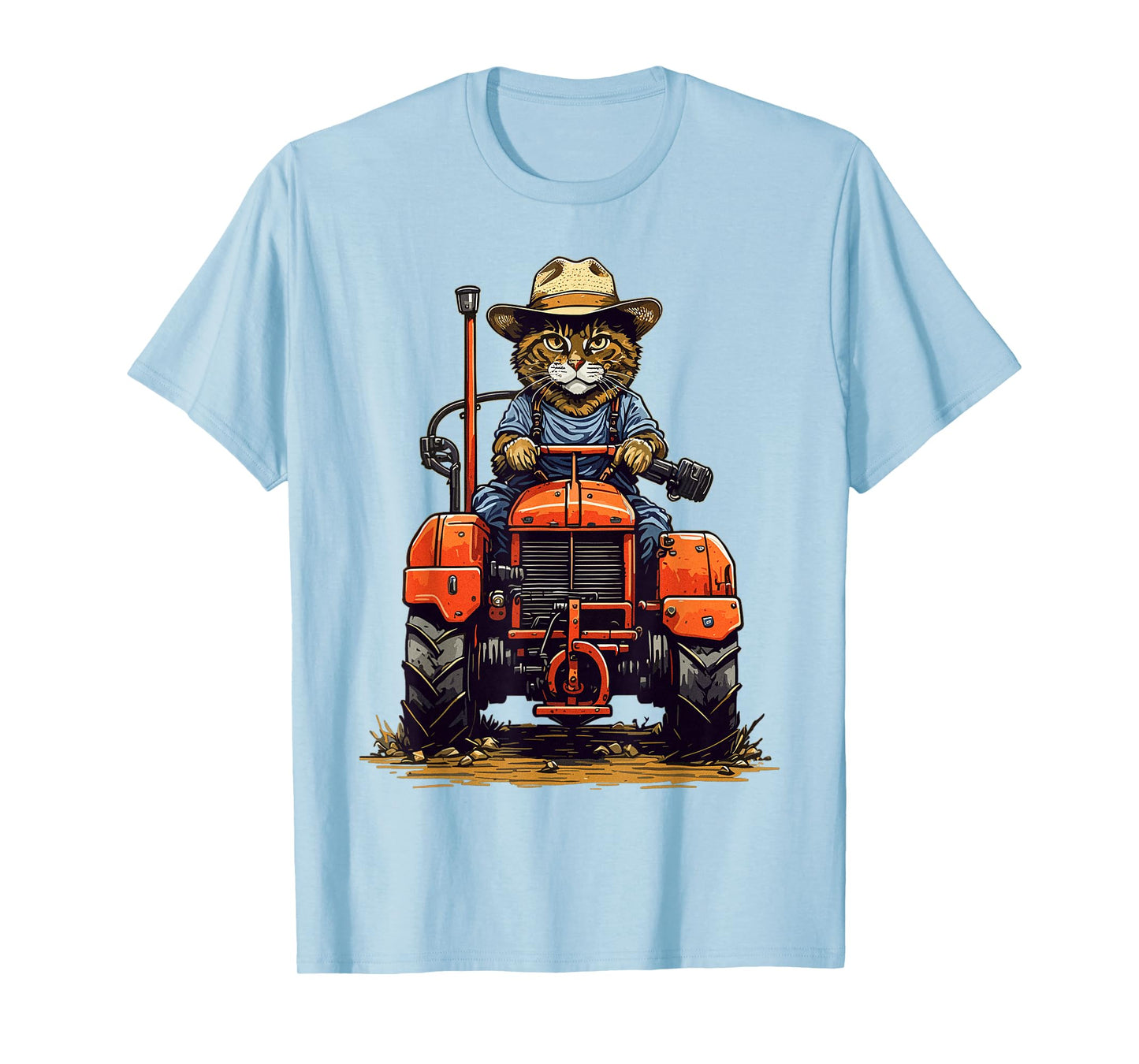 Funny Farm Tractor Lover Cat Farmer Life Cat Driving Tractor T-Shirt