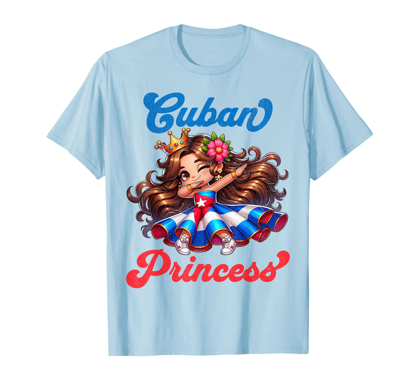 Cuban Princess Cuba Butterflies Dabbing for Girls & Kids T-Shirt