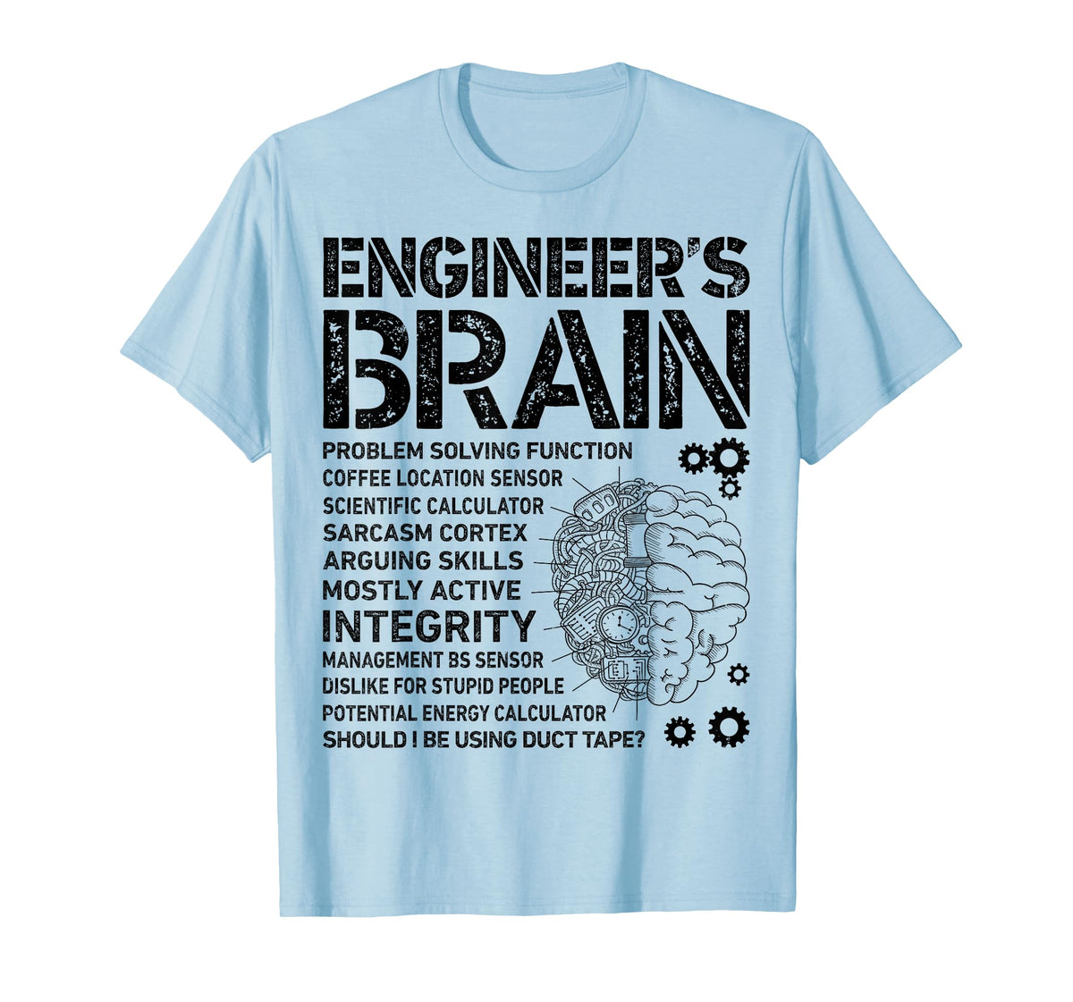 Engineer's Brain Funny Process Engineer Men Engineering Gift T-Shirt