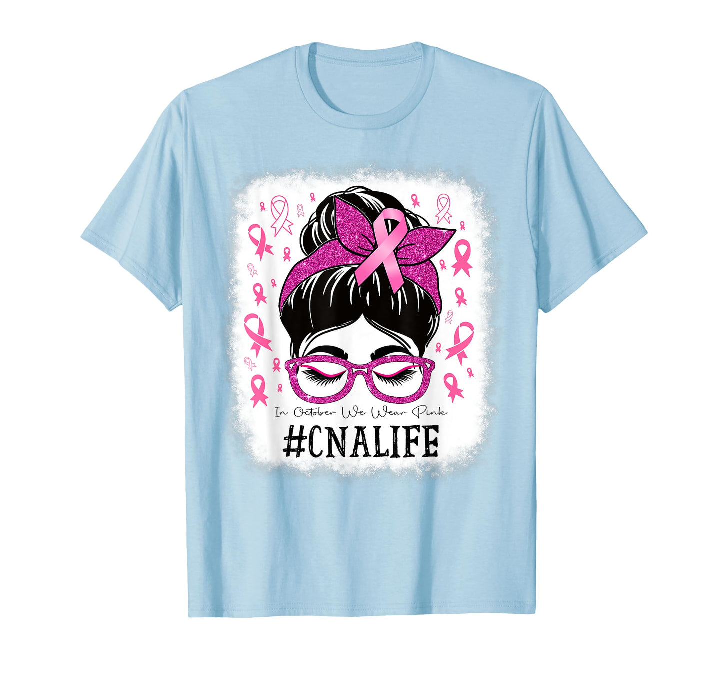 CNA Certified Nursing Assistant Breast Cancer Awareness T-Shirt