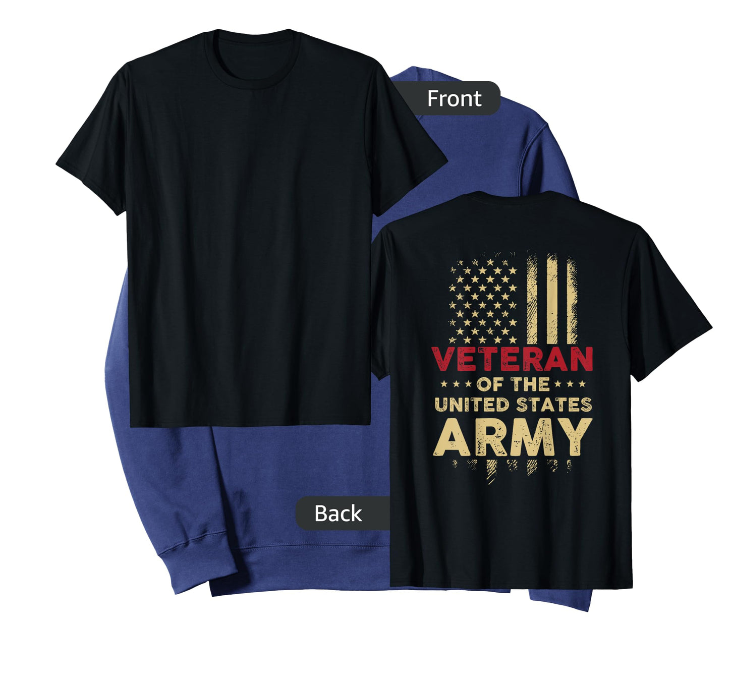 Vintage Veteran US Army Red Line USA American Flag 4th July Women Men T-Shirt
