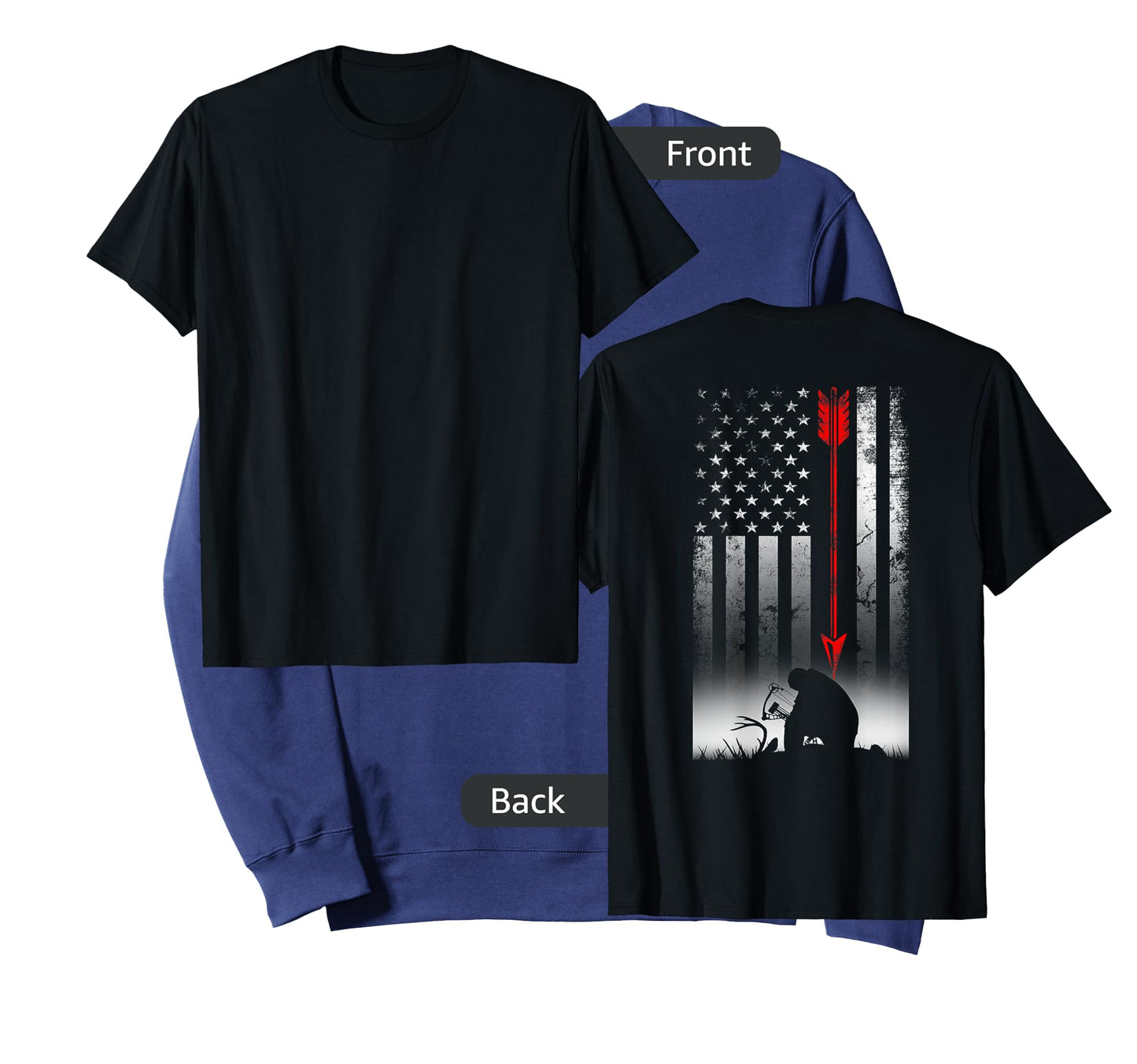 Bow Deer Hunting American Flag Gift for Bow Hunting T-Shirt
