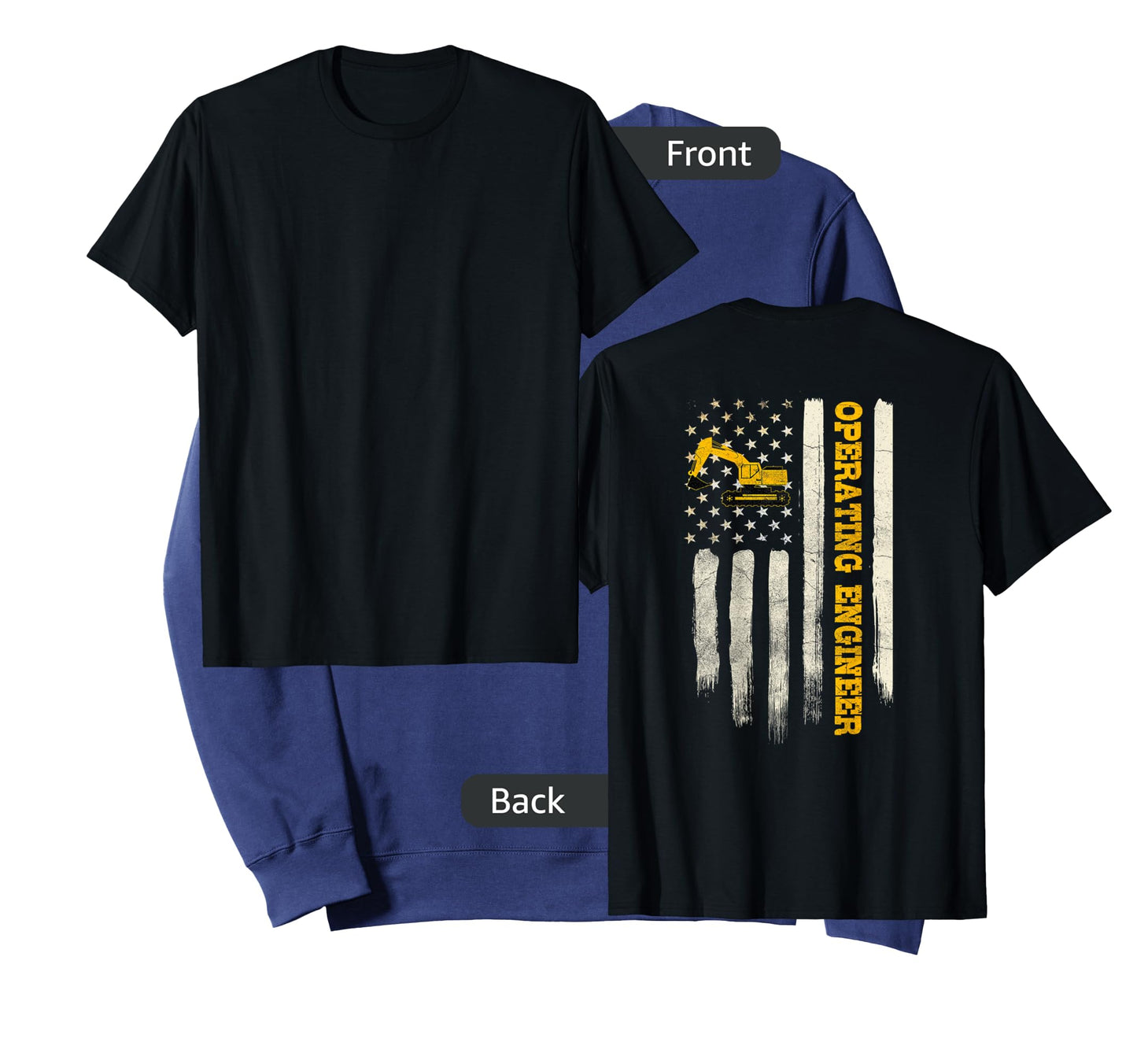Operating Engineers Design On Back Of Clothing T-Shirt