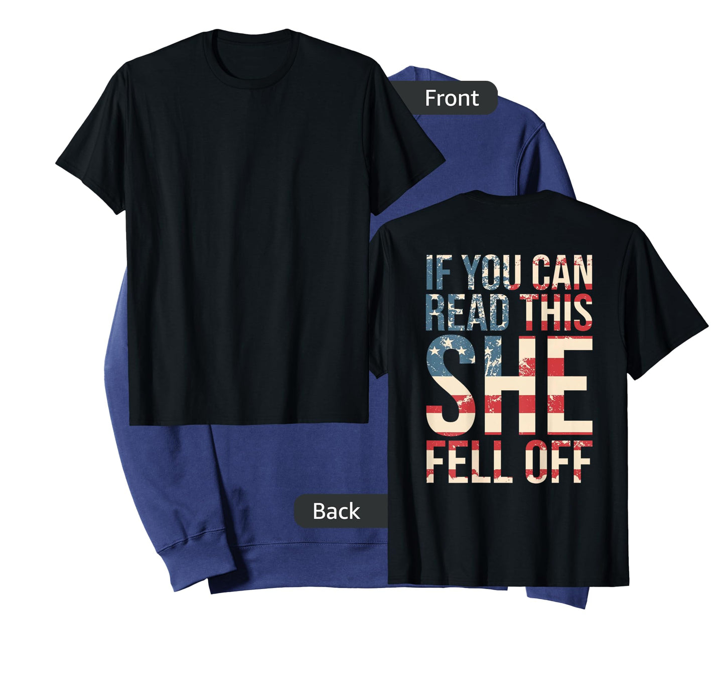 Funny If You Can Read This She Fell Off Biker Motorcycle T-Shirt