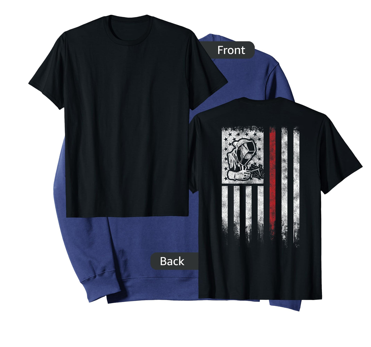 Welder Vintage USA American Flag Patriotic Welding T-Shirt