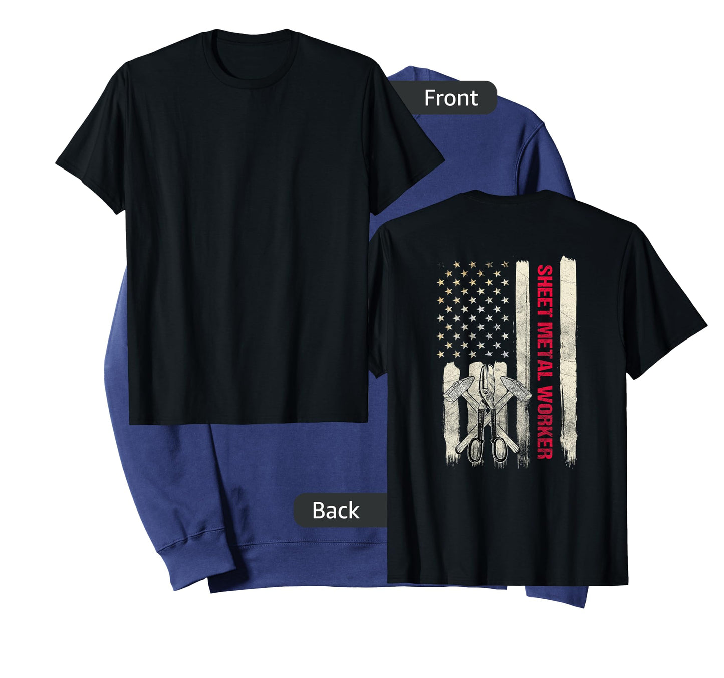 Sheet Metal Worker Design On Back Of Shirt T-Shirt