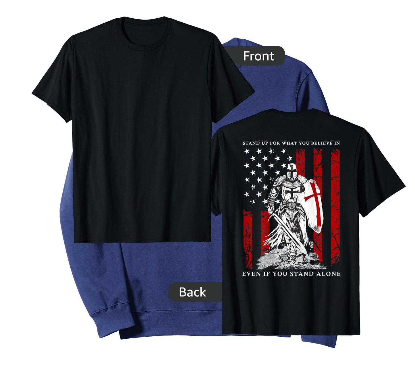 Knight Templar American Flag T-Shirt
