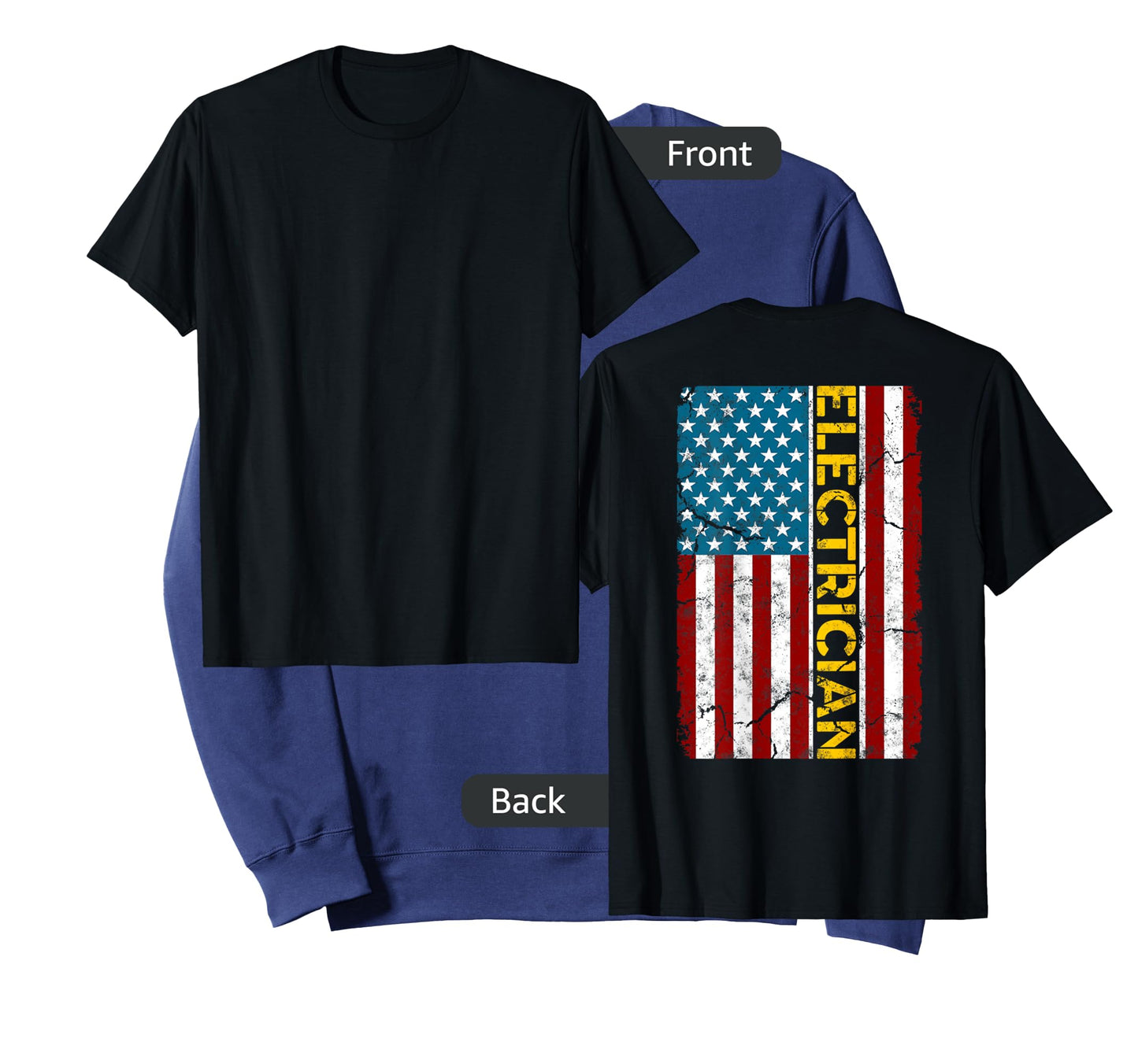 Electrician American Flag Cable Electrician Engineering T-Shirt