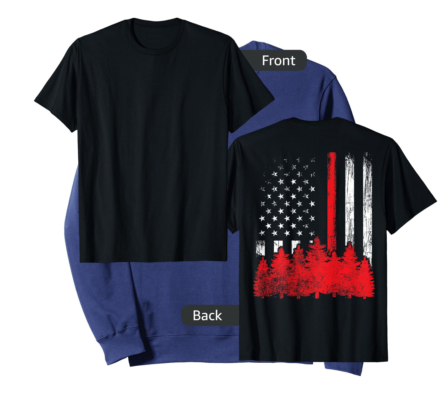 Thin Red Line American Flag Wildland Firefighter Shirts Gift T-Shirt