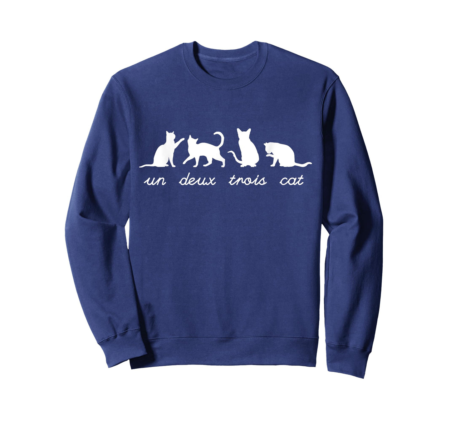 Un Deux Trois Cat Cute Funny French Pun Cat Lovers Gift T-Shirt