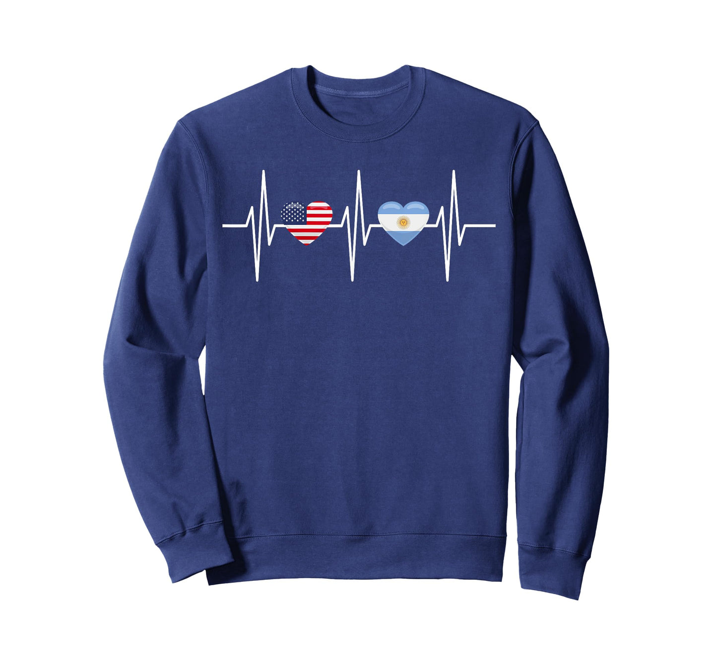 USA Argentina Shirt Heartbeat America Argentinian Flag Heart T-Shirt