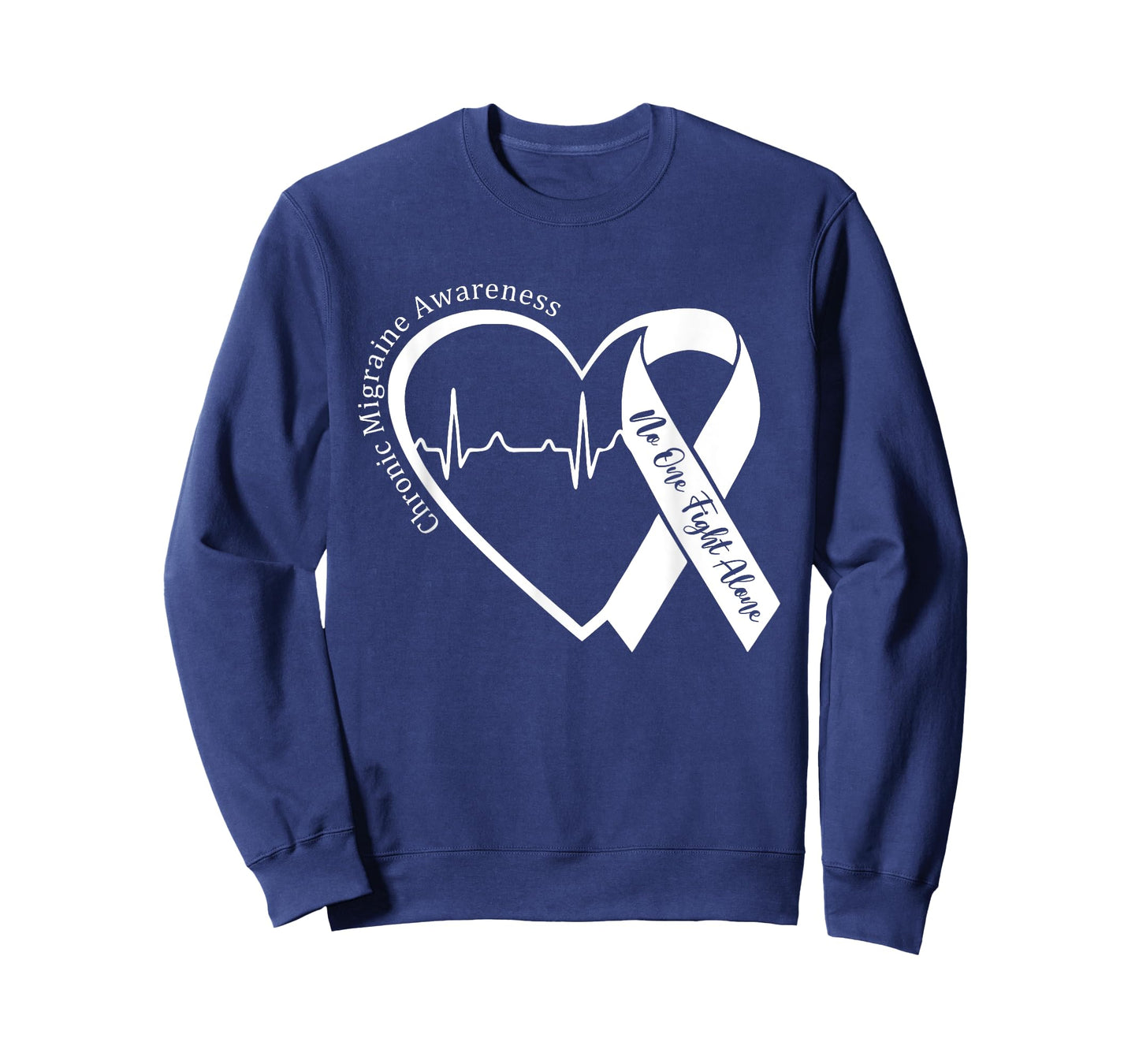 Chronic Migraine Awareness Month Heart Purple Ribbon Support T-Shirt