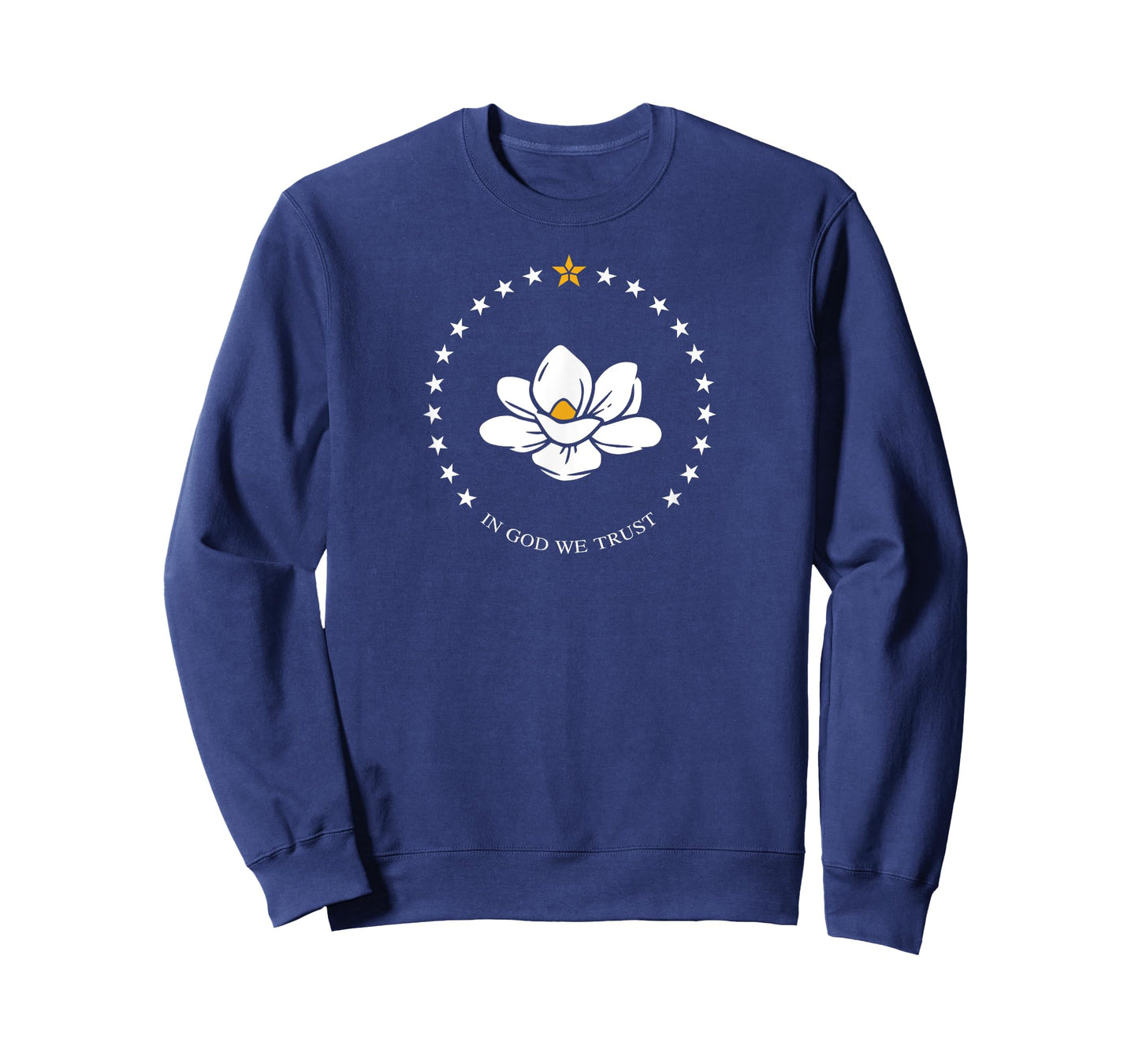 State of Mississippi Flag Magnolia Flower T-Shirt