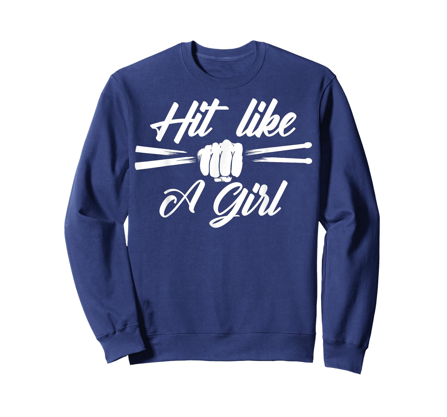 Funny Hit Like A Girl Gift For Women Kids Cool Drummer Girl T-Shirt