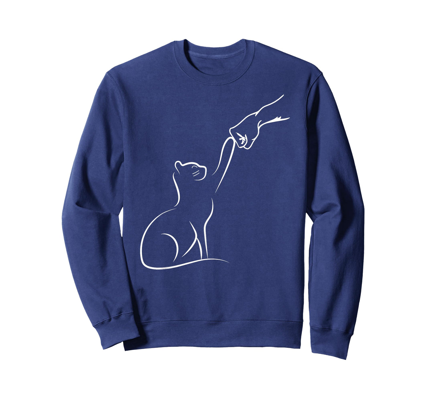 Cat Fist Bump, Cat Lover, Minimalist Cat Line Drawing T-Shirt