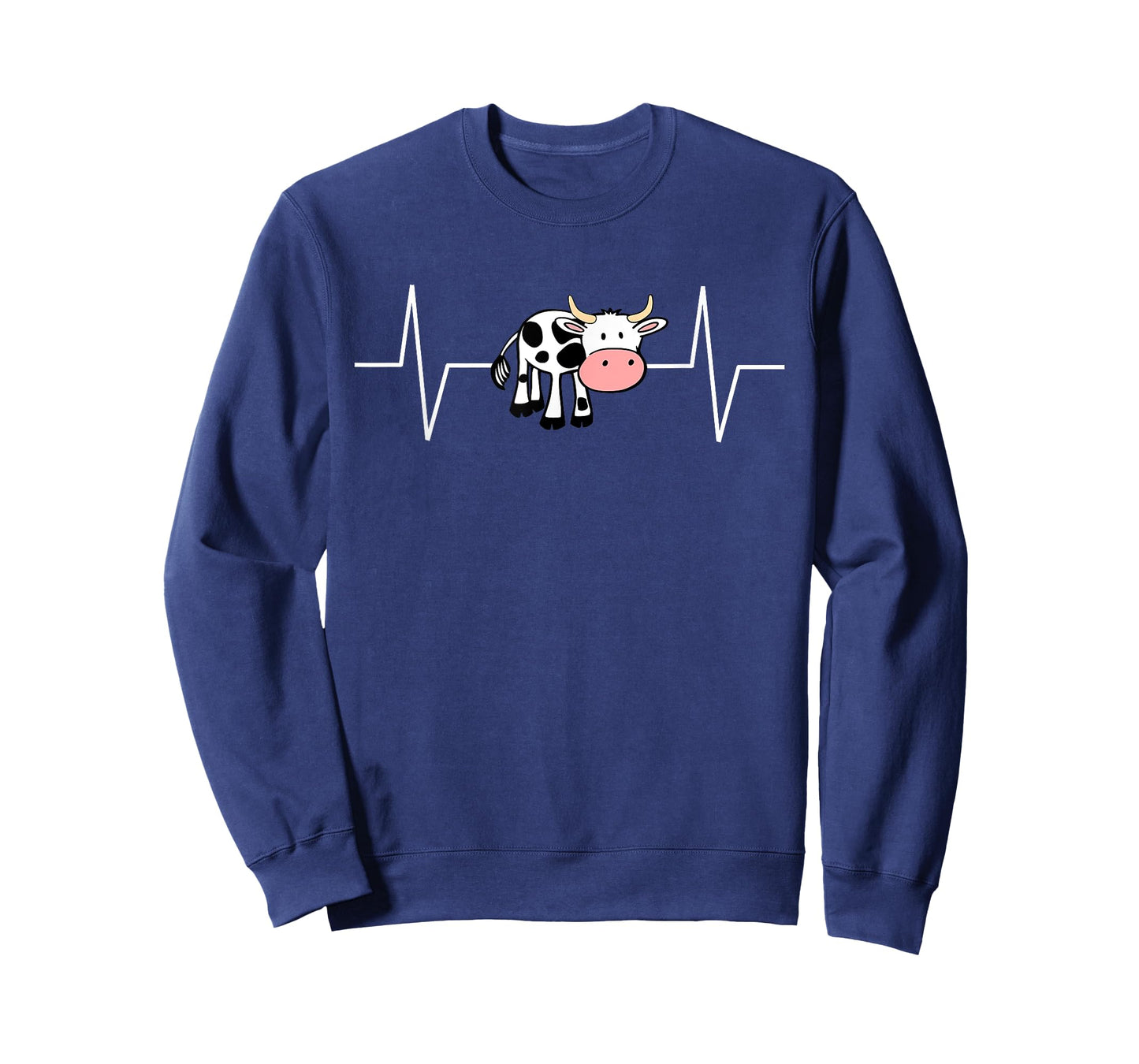 Cow Heartbeat EKG Pulse Line Cute Cow Lovers T-Shirt