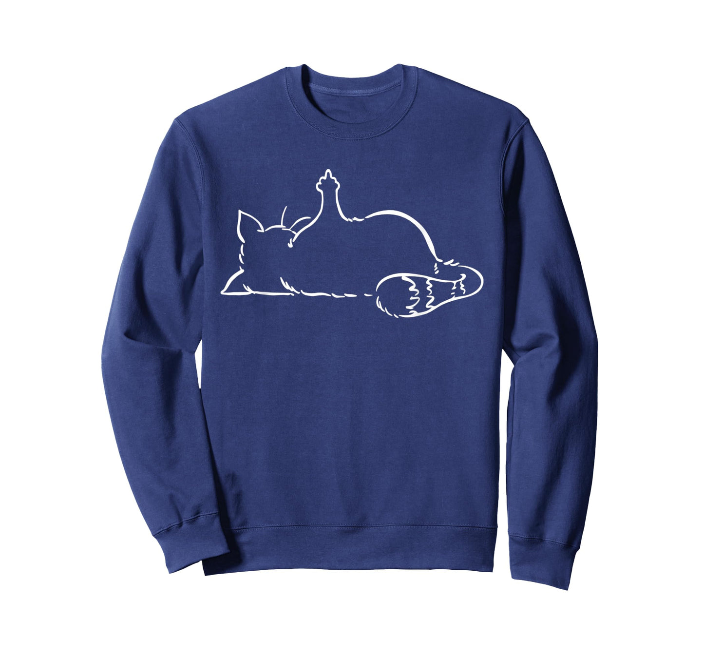 Cat Says Not Today Middle Finger Up Middle Funny Lazy Cat Men Women T-Shirt