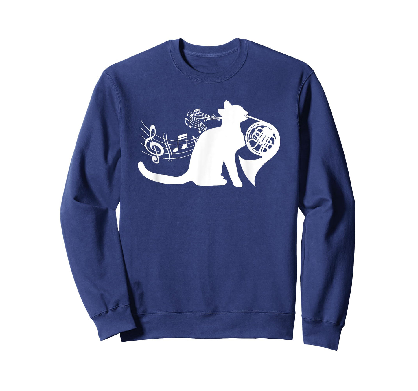 Cool Cat Playing French Horn Musician Orchestra Music T-Shirt