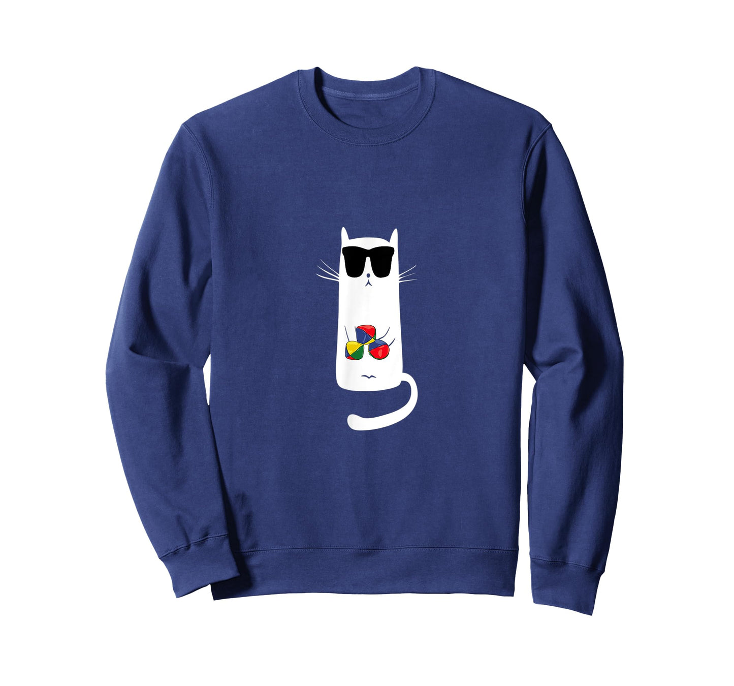 Funny Cat Wearing Sunglasses Juggling T-Shirt for Men Women Kids