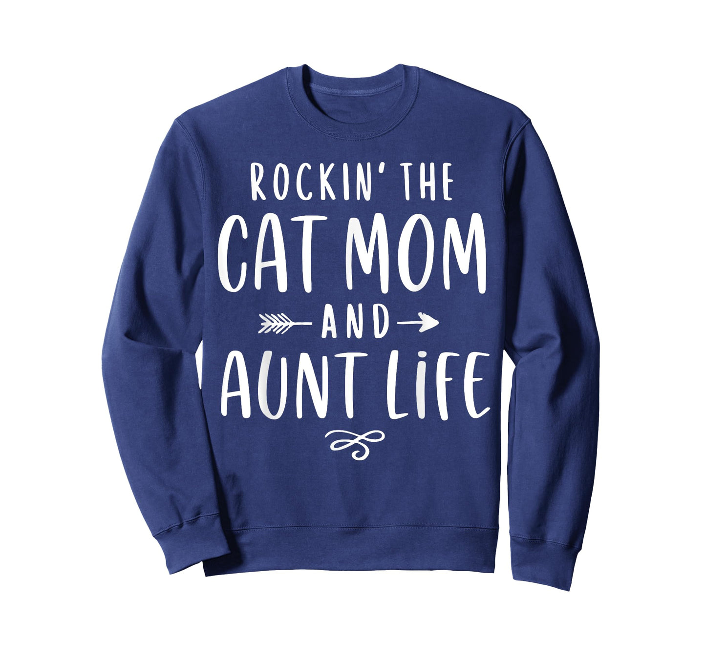 Rockin' The Cat Mom And Aunt Life Auntie Gifts Kitty Lover Men Women T-Shirt