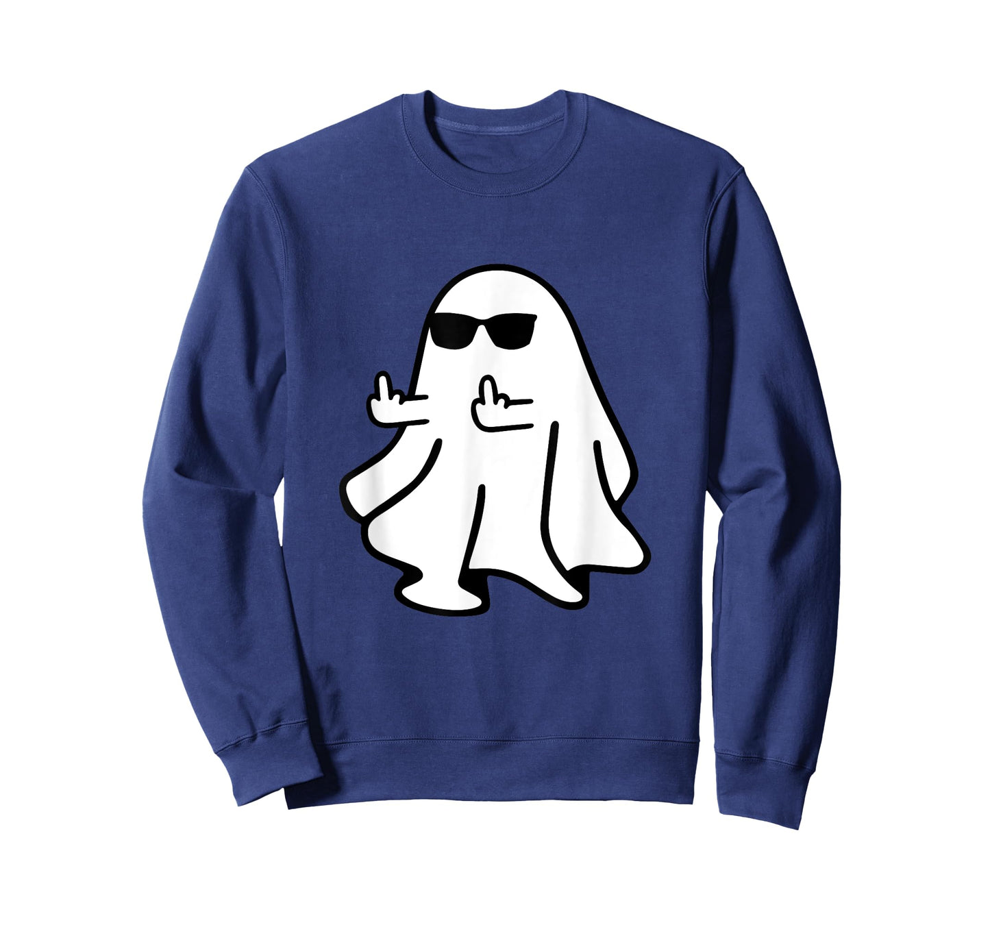 Cute Ghost Middle Finger Halloween Shirt Costume Funny T-Shirt