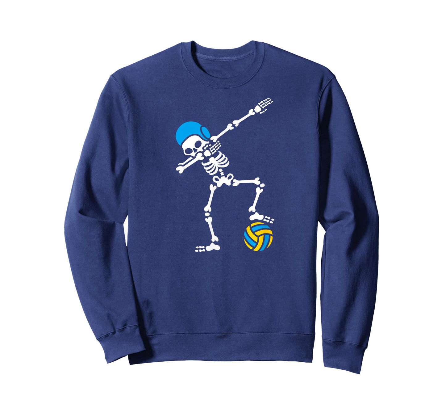 Funny Dab Dabbing Skeleton Water Polo Halloween Swimming Team T-Shirt
