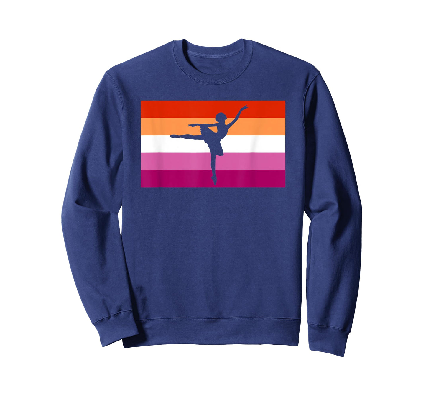 Ballet Dancer Ballerina Lesbian Pride Flag LGBTQ Pride Month T-Shirt