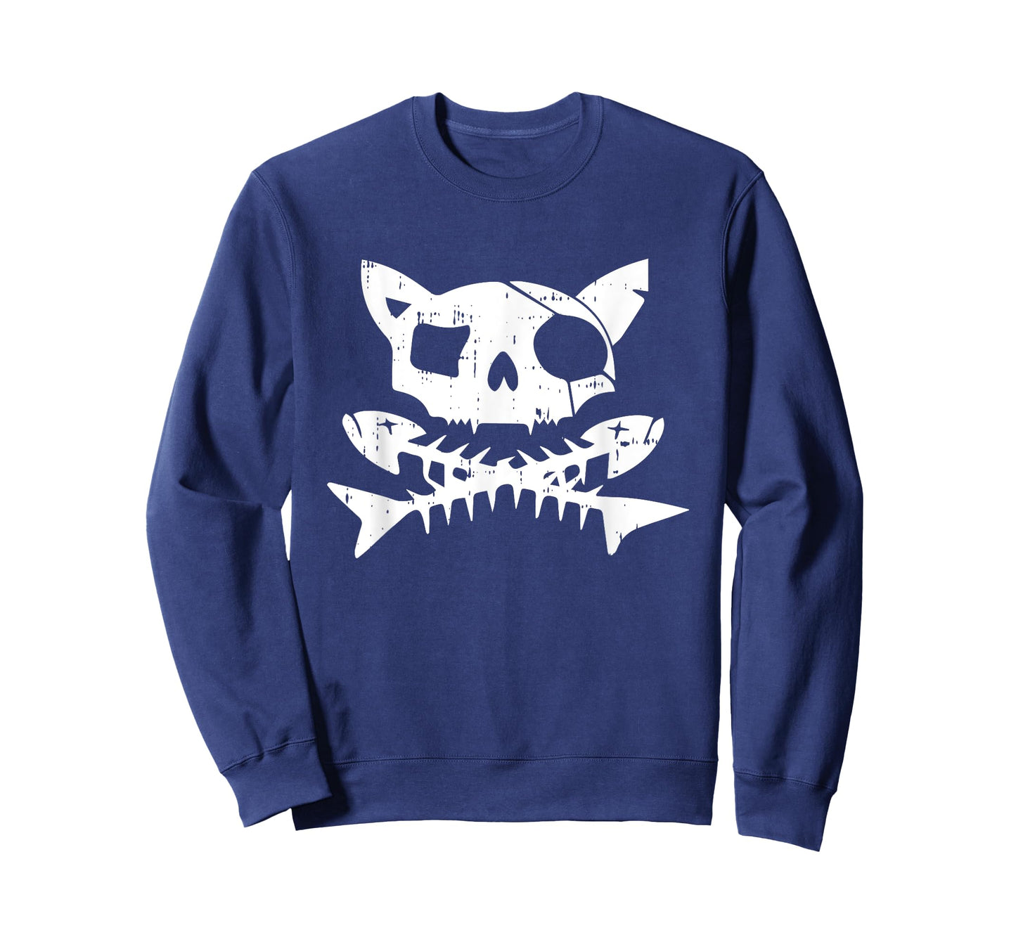 Cat Pirate Halloween Costume Scary Skull And Crossbone Men Women Kids T-Shirt