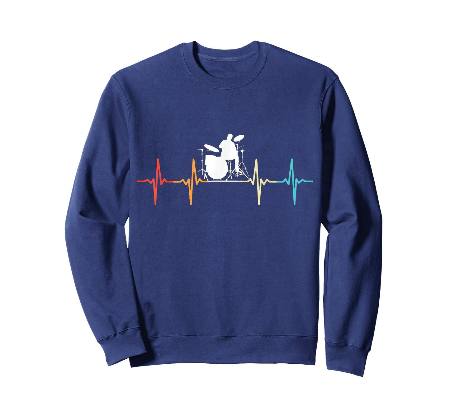 Music Drums Vintage Band Drummers Playing Drums Heart Beat T-Shirt