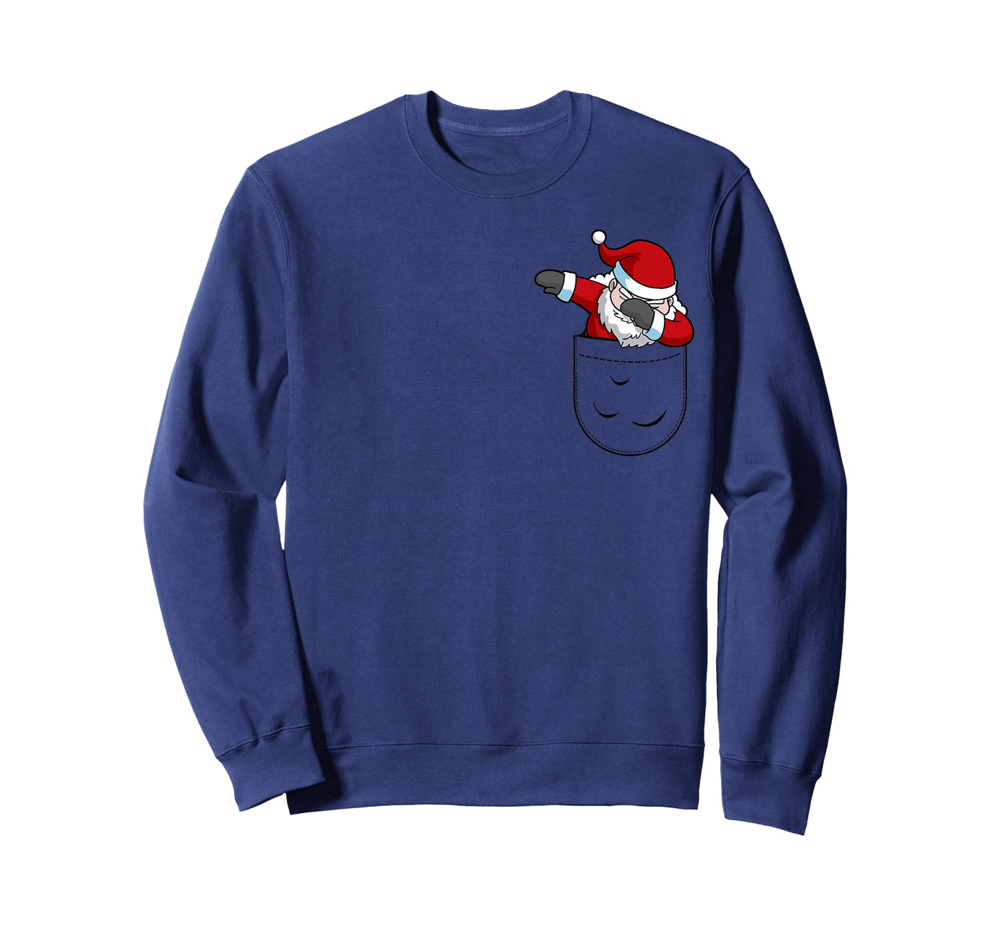 Christmas Santa Claus Dabbing Faux Pocket Holiday Design T-Shirt