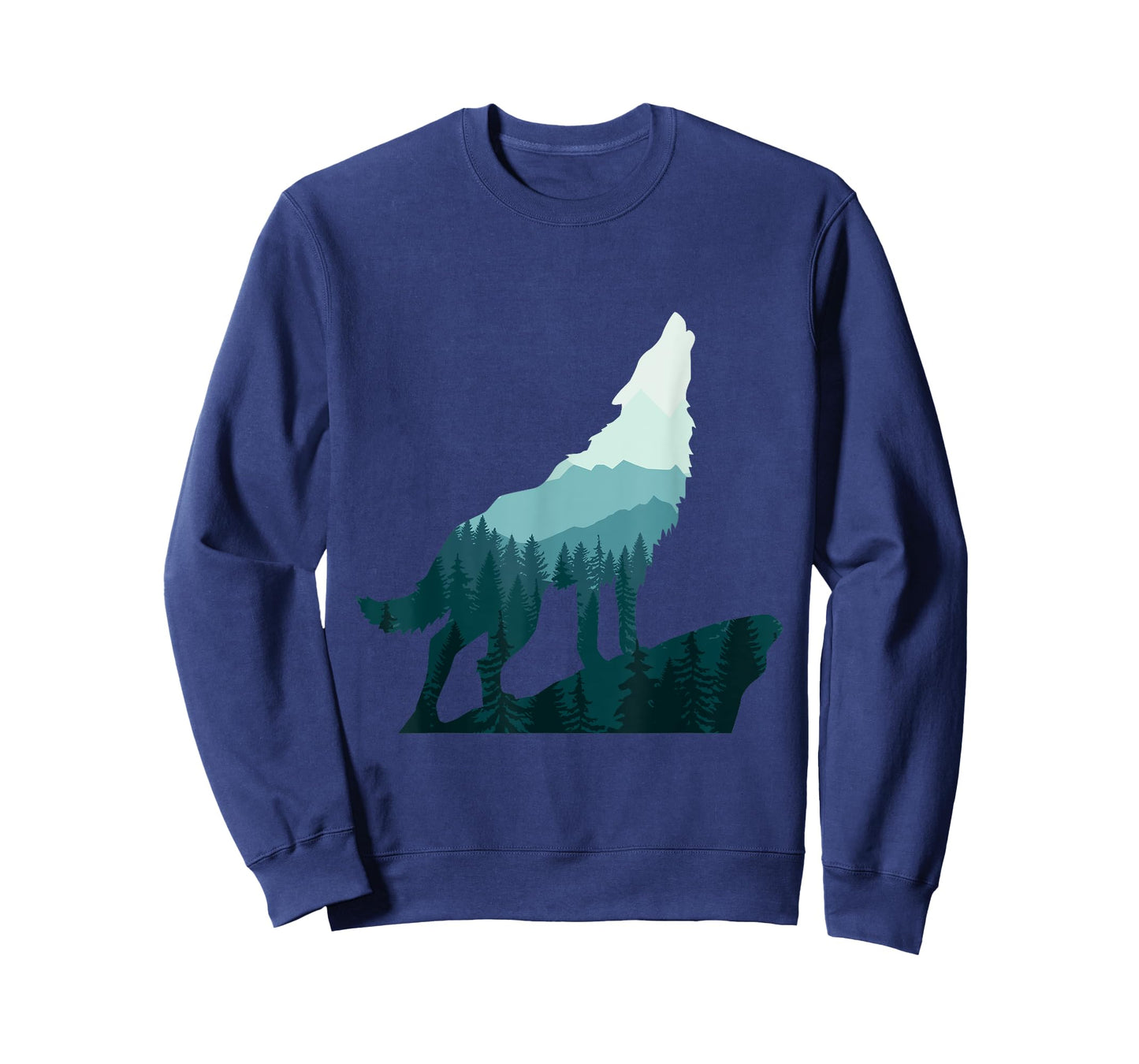 Landscape Outdoor Nature Forest Mountains Camping Wolf Howls T-Shirt