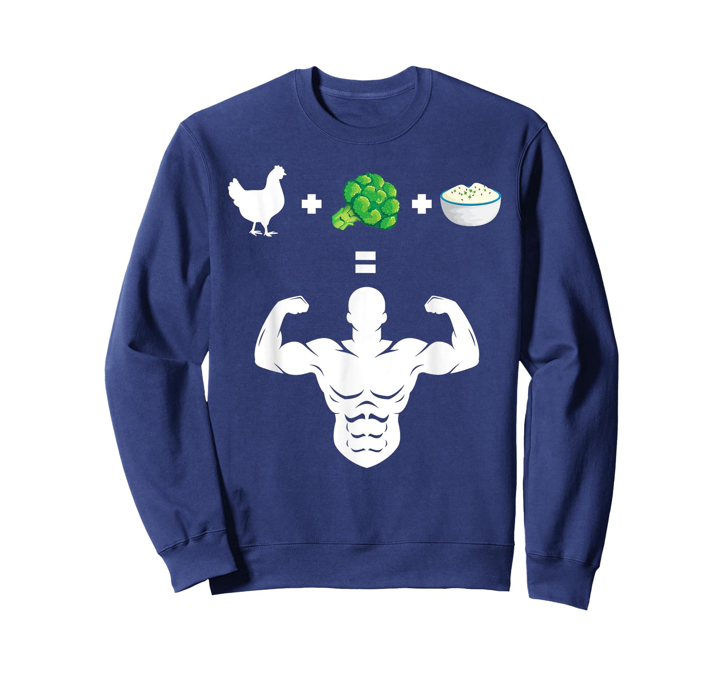 Chicken Broccoli Rice Bodybuilder Fun Broccoli Lover Workout T-Shirt