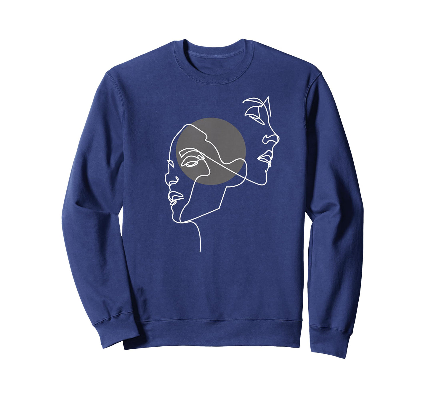 Artsy Line Faces Abstract Aesthetic Art T-Shirt