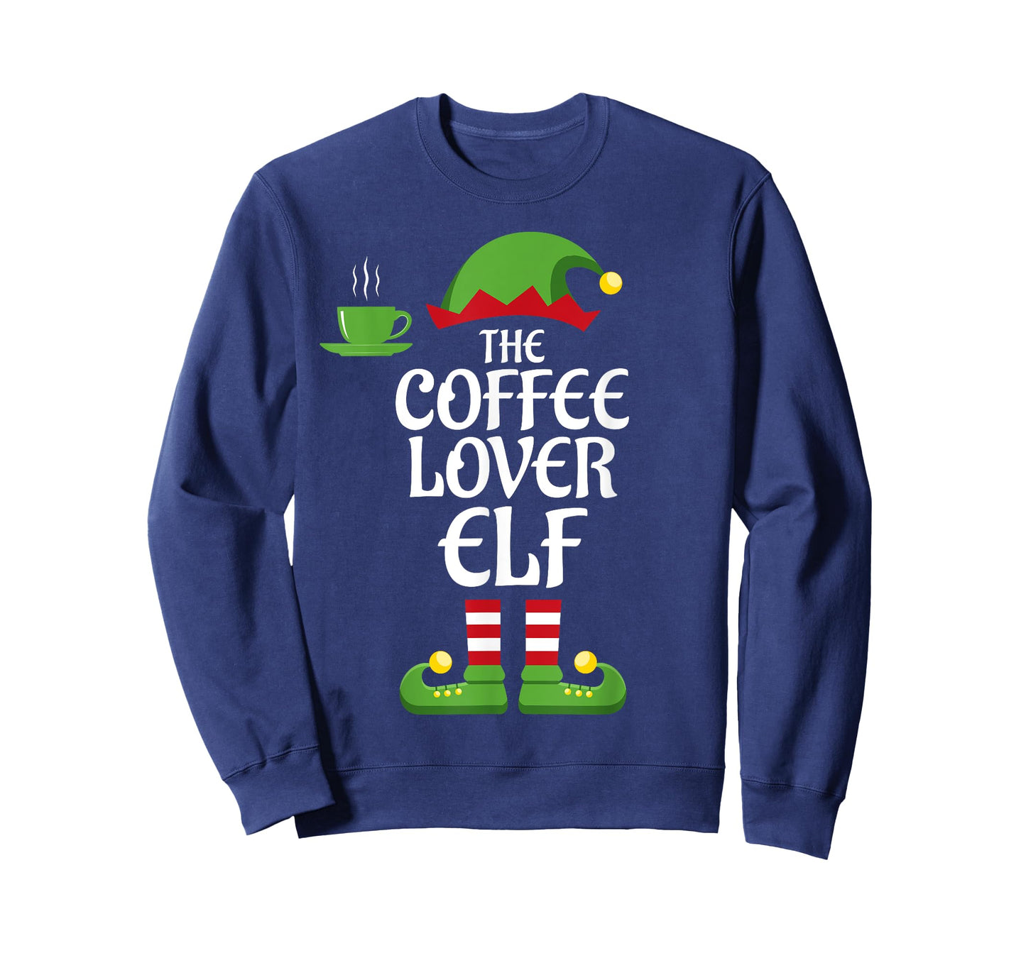 Coffee Lover Elf Family Matching Group Christmas T-Shirt