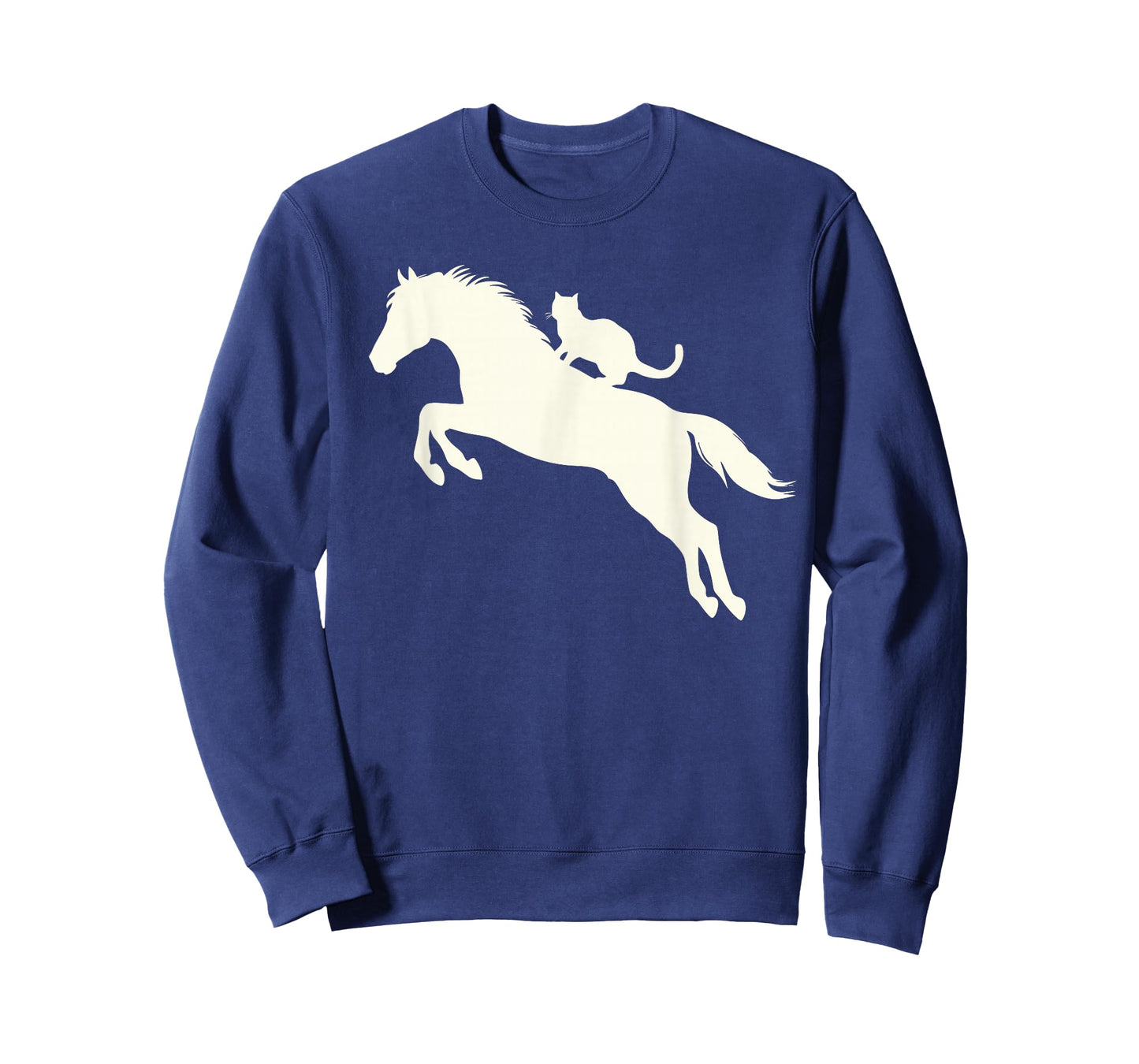 Horseback Riding Cat Silhouette for Animal Lovers Funny Cat T-Shirt