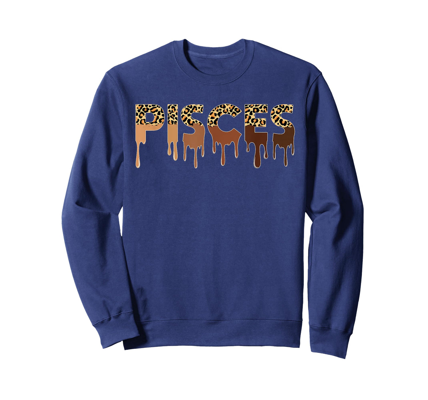 Pisces Zodiac Shirt Afro Black Women Leopard Dripping T-Shirt