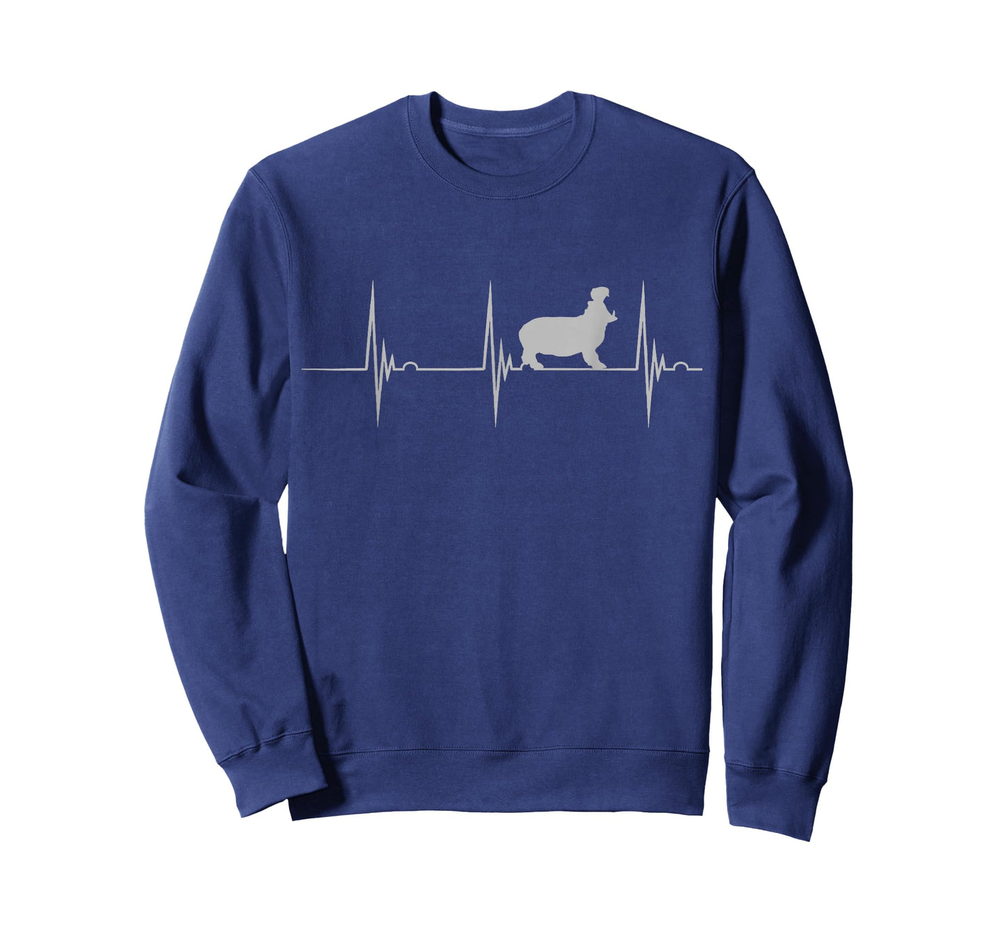 Hippo Heartbeat EKG Pulse Zoologist Wildlife Zoo Animal T-Shirt