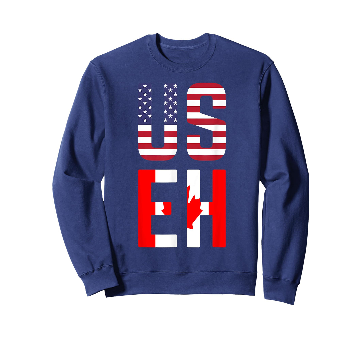 USEH America Canada Flag T-Shirt Funny American Canadian Tee T-Shirt