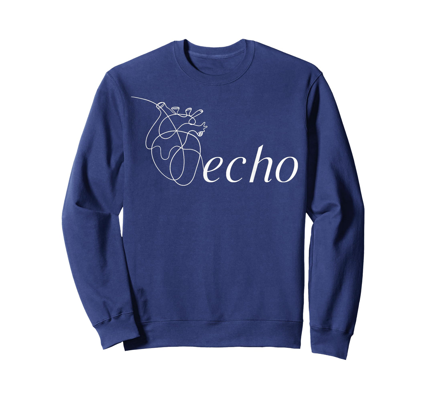 Anatomical Heart Echo Tech Cardiac Sonographer Echo Vascular T-Shirt