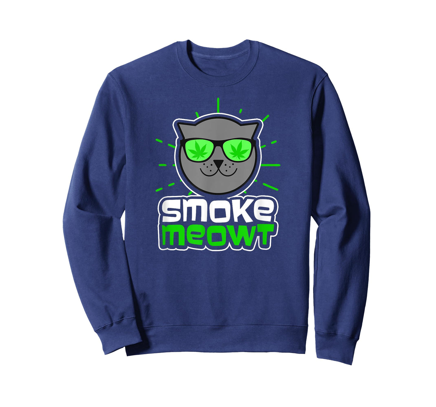 Cat Weed Design Smoke Meowt Gift Men Women T-Shirt