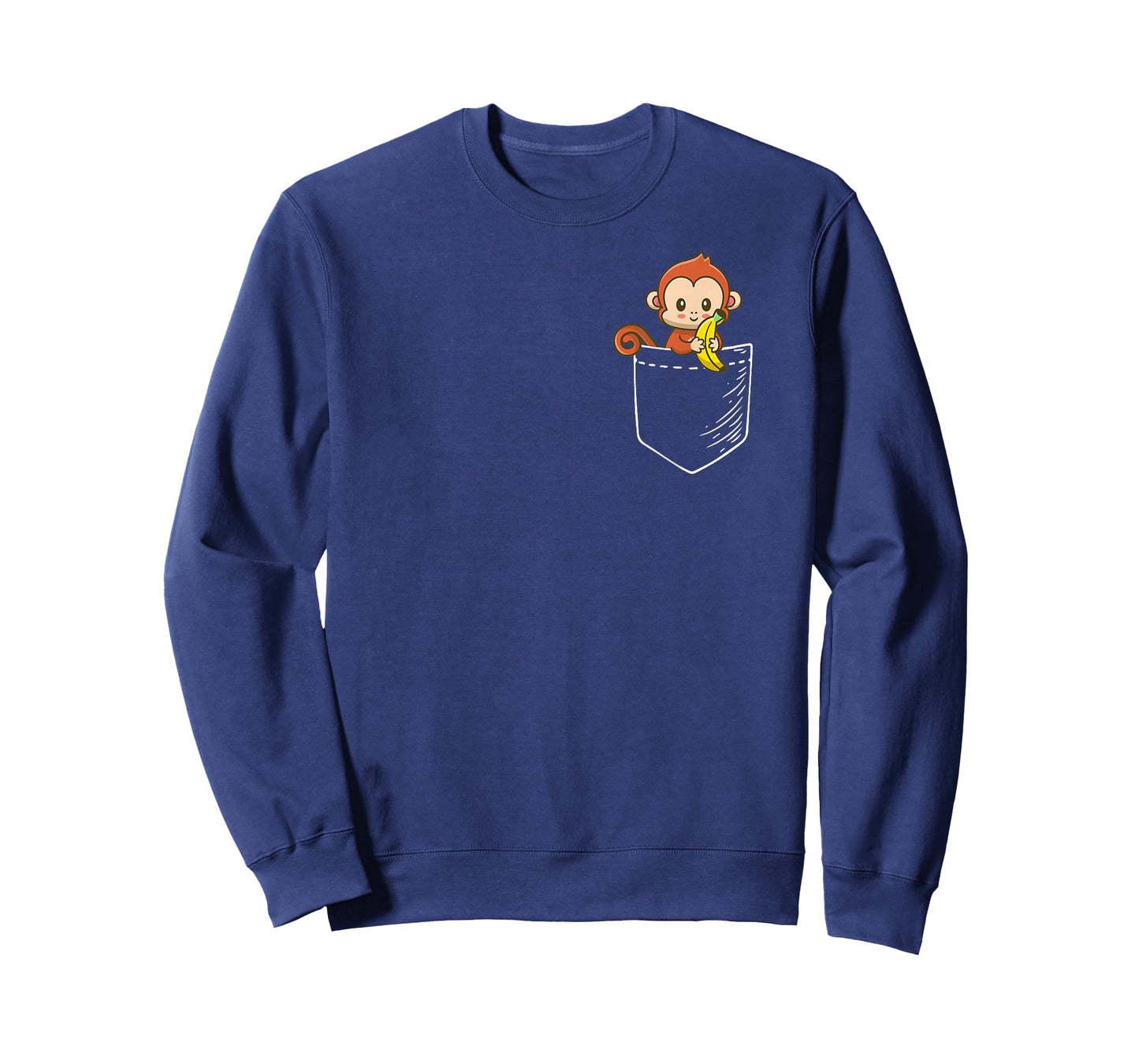 Boys Girls Kids Pet Monkey Banana Lover in a Pocket T-Shirt