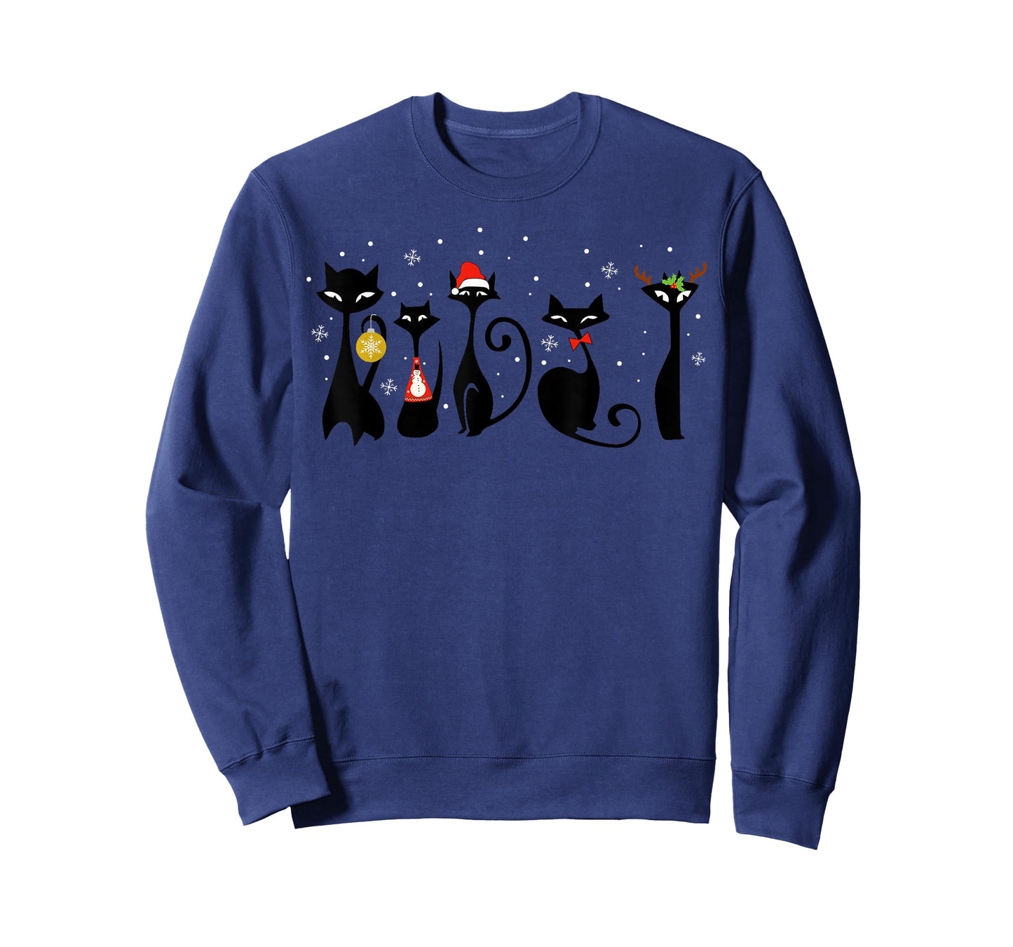 Mid Century Modern Look Cats Christmas Retro 50s 60s Xmas T-Shirt