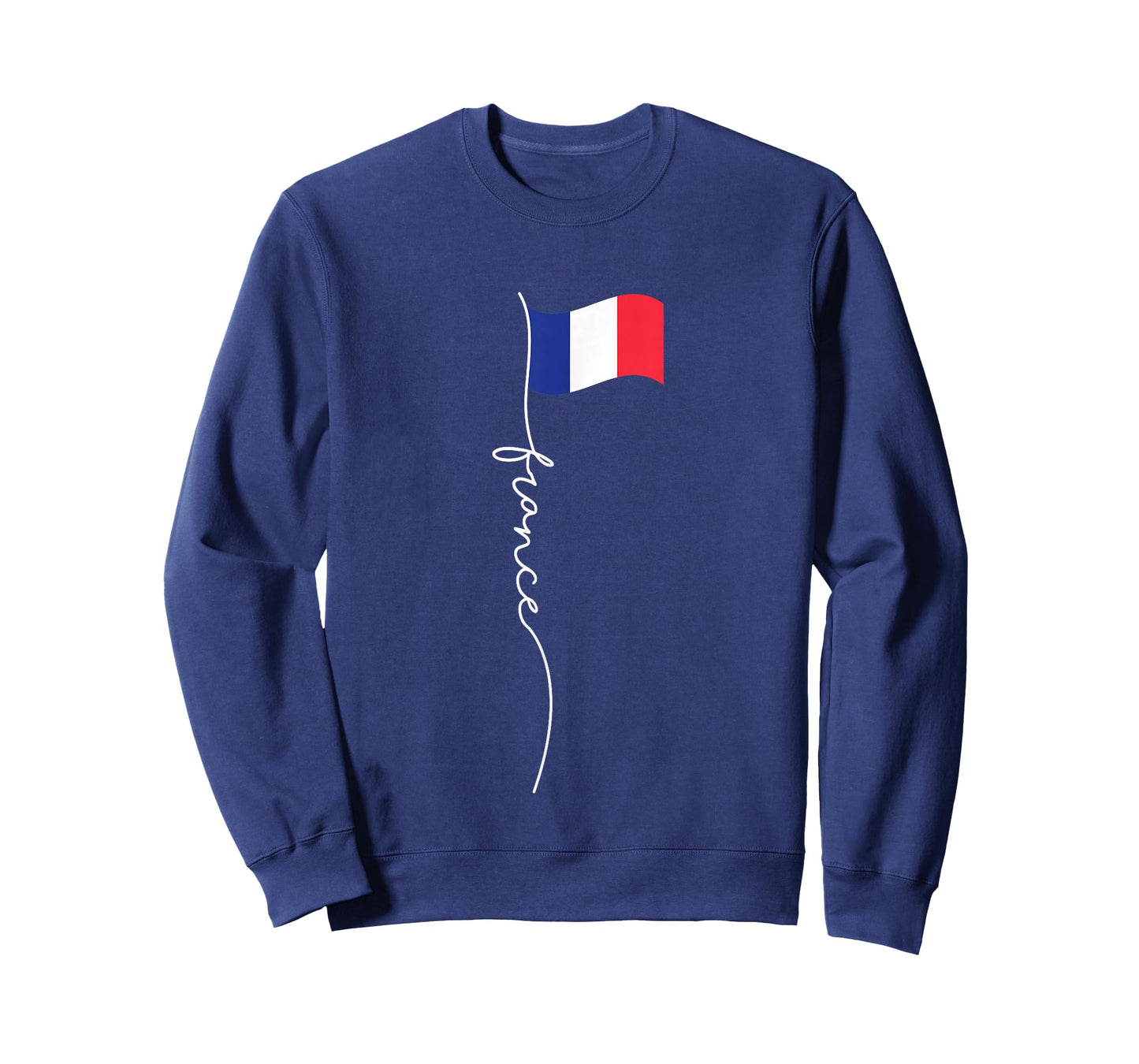 France Signature Flag Pole - Elegant Patriotic French Flag T-Shirt Small