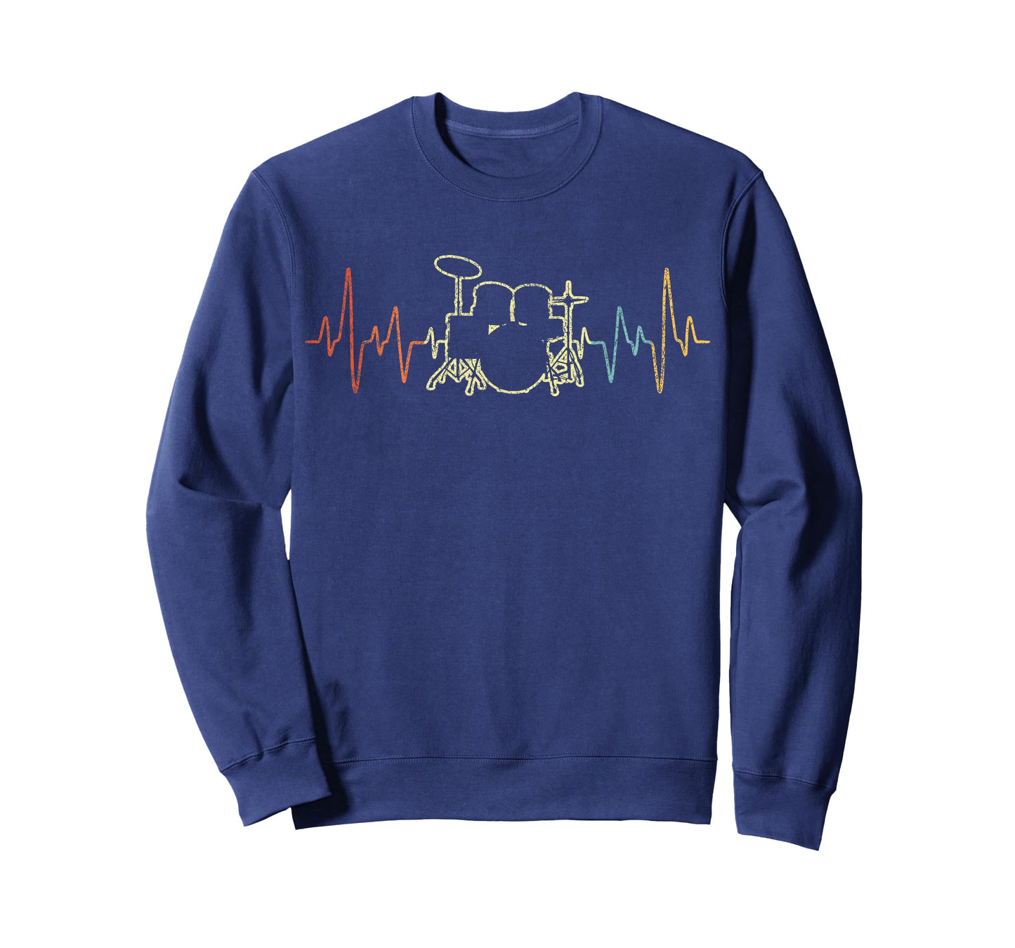 Funny Drum Heartbeat Drummer Drumming Drum Sticks Retro T-Shirt