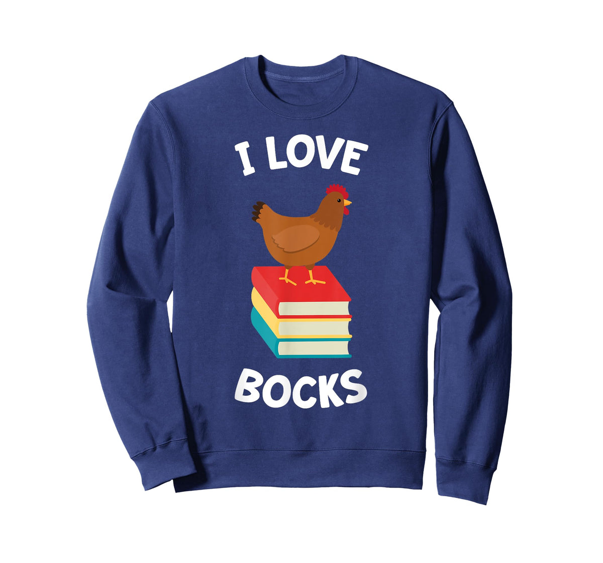 Book Shirt Funny Chicken Reading I Love Bocks Gift Tee T-Shirt