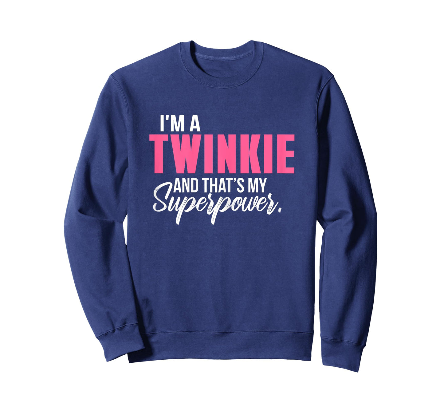 Graphical Apparel Women's I'm a TWINKIE and that's my Superpower Funny Grandma T-Shirt - Black, Small